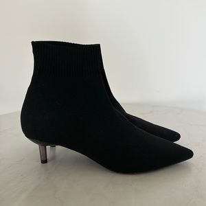 Donald Pliner Betti Pointed Toe Kitten Heel Sock Bootie